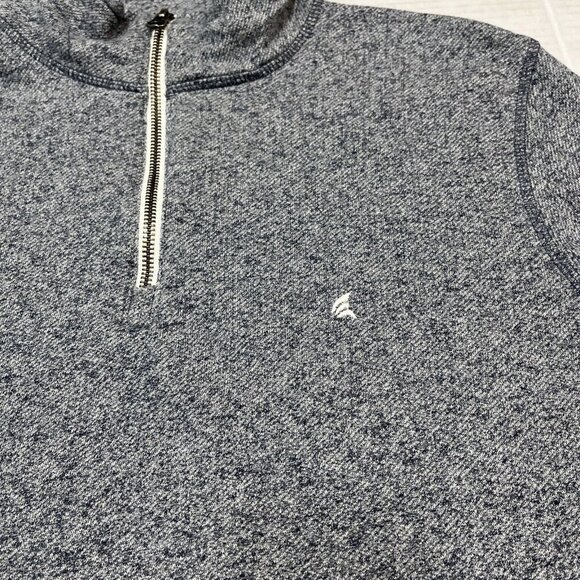 Taylor Vintage Pullover Sweater Mens S Blue Heathered‎ Mock Neck 1/4 Zip Outdoor - Picture 5 of 7